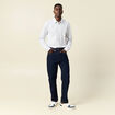 Chemise en coton manches longues blanc homme