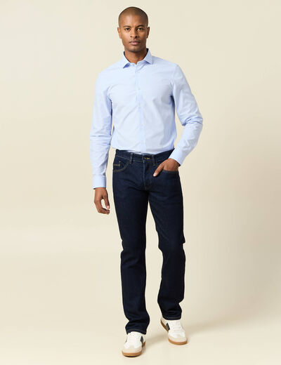 Chemise manches longues bleu ciel homme