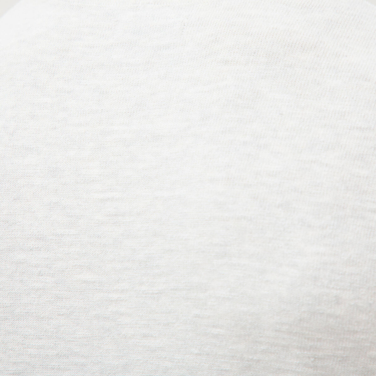 Pull fin en coton manches longues ecru homme