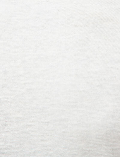 Pull fin en coton manches longues ecru homme