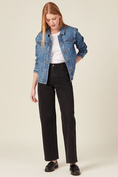 Veste en jean éco-responsable denim stone femme