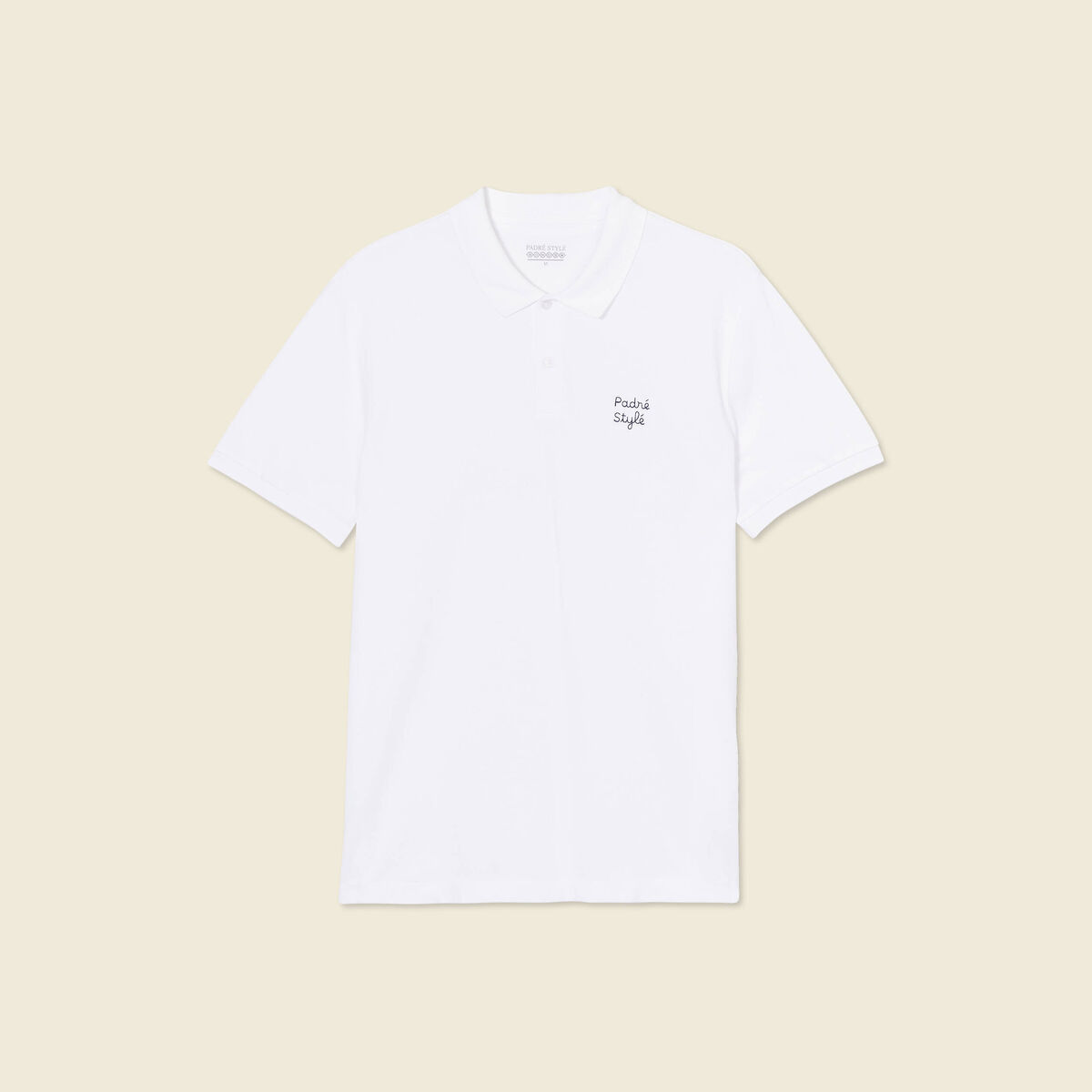 Polo manches courtes blanc homme