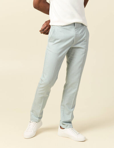Pantalon chino vert clair homme