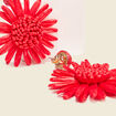 Boucles d'oreilles pendantes rouge femme
