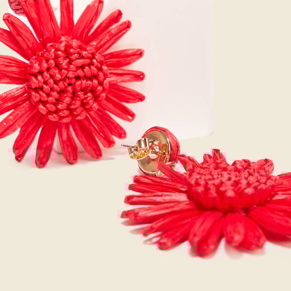 boucles doreilles pendantes rouge femme Boucles d'oreilles pendantes rouge femme