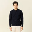 Gilet manches longues bleu marine homme