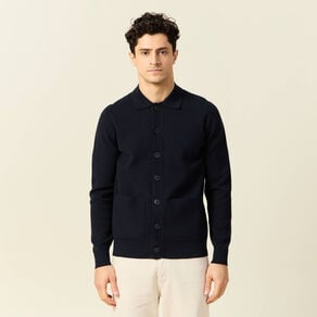 gilet manches longues bleu marine homme Gilet manches longues bleu marine homme