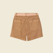 Short boyfriend ceintur&eacute; jean vert kaki femme