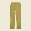 Pantalon chino cigarette vert olive femme
