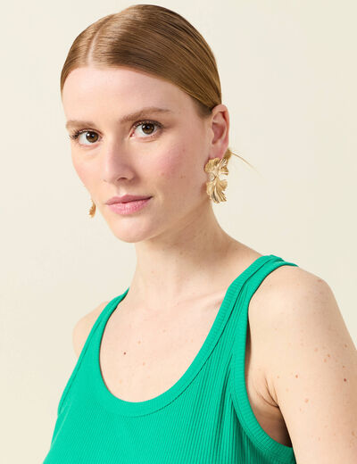 Débardeur éco-responsable vert turquoise femme