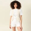 Gilet sans manches ecru femme