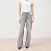 Jeans large taille haute denim gris femme