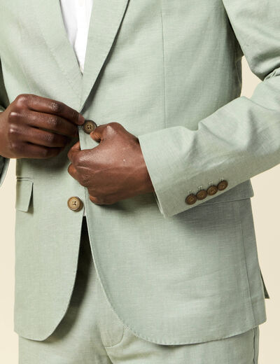 Veste blazer cintré vert olive homme