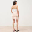 Mini-jupe taille haute fluide noir femme