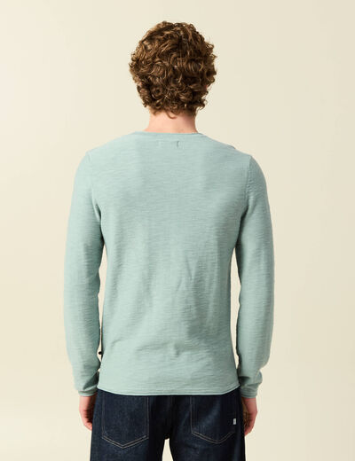Pull manches longues vert clair homme
