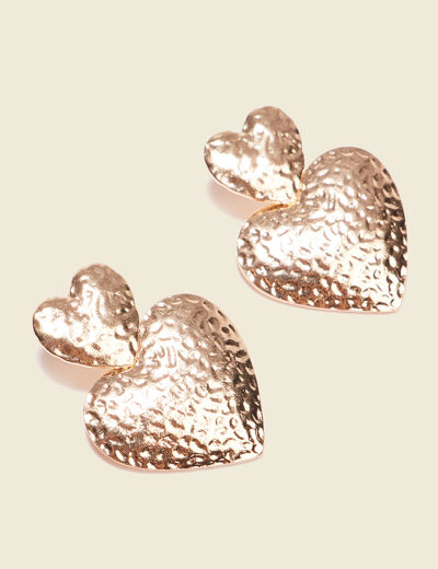 Boucles d'oreilles pendantes couleur or femme