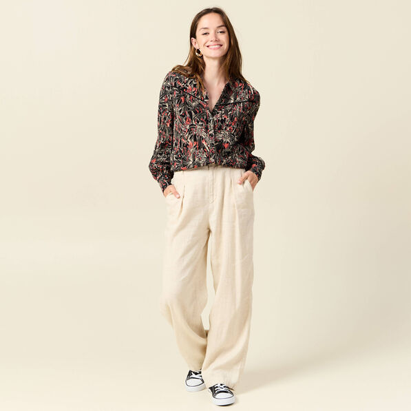 Chemise éco-responsable noir femme