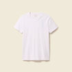 T-shirt ajust&eacute; col v manches courtes blanc homme