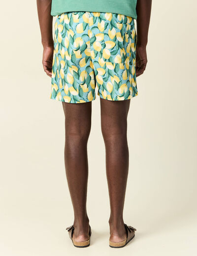Short de bain bleu gris homme