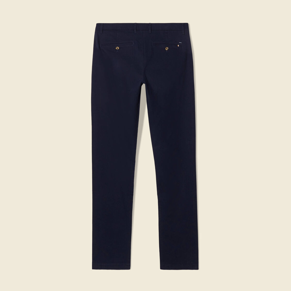 Pantalon chino longueur 32 bleu fonc&eacute; homme