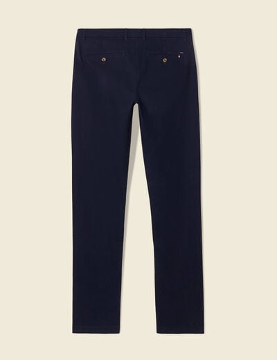 Pantalon chino longueur 32 bleu fonc&eacute; homme