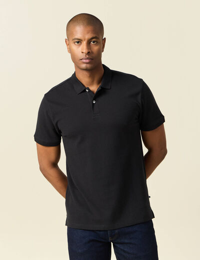 Polo éco-responsable noir homme