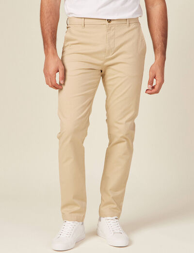 Pantalon slim Instinct chino beige homme