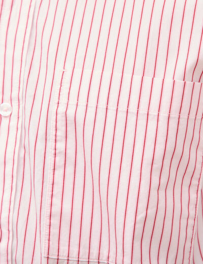 Chemise boyfriend en coton rose homme