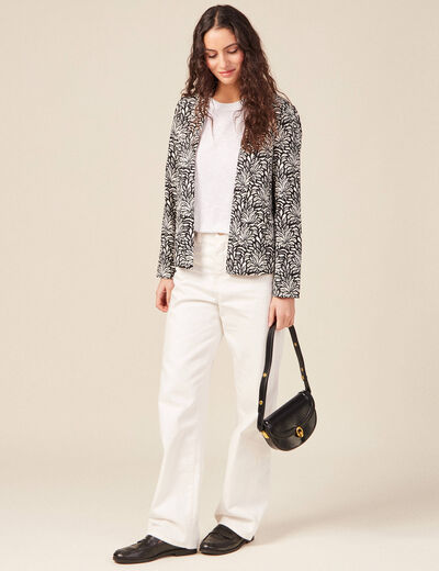 Veste esprit blazer droite noir femme