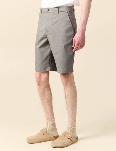 Bermuda droit éco-responsable gris homme