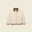 Doudoune droite courte creme femme