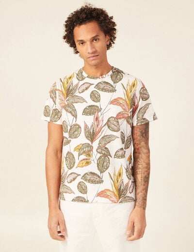 T-shirt manches courtes blanc homme