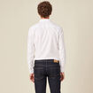 Col cintr&eacute; en coton manches longues blanc homme