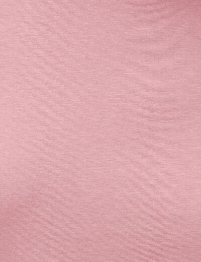 T-shirt cintr&eacute; col rond manches courtes vieux rose femme