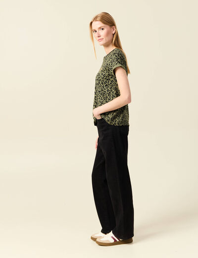 T-shirt manches courtes vert femme