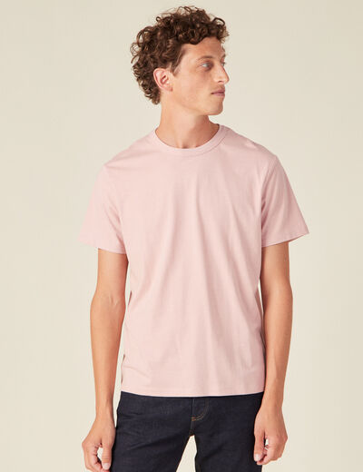 T-shirt éco-responsable rose pastel homme