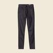 Tregging skinny denim noir enduit femme