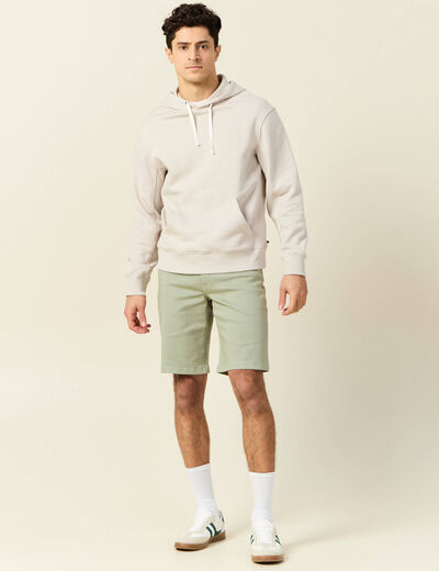 Bermuda droit 5 poches vert olive homme