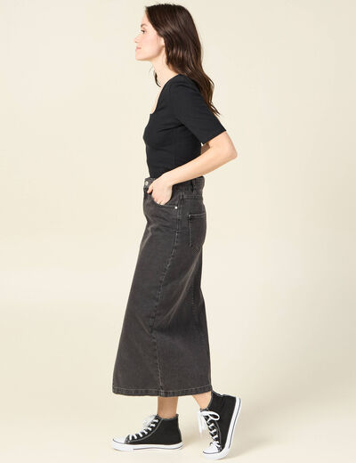 T-shirt éco-responsable noir femme