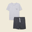 Ensemble pyjama 2 pi&egrave;ces gris clair homme