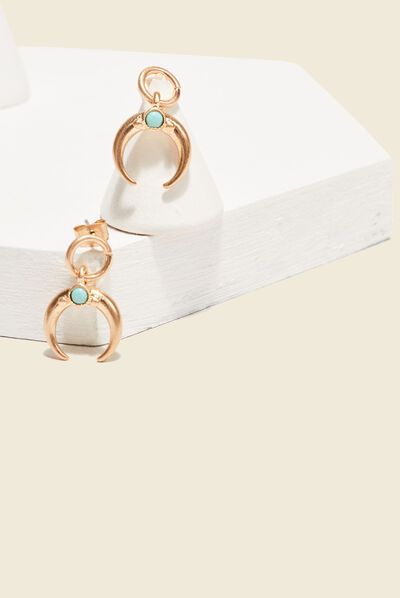 Boucles d'oreilles pendantes bleu clair femme