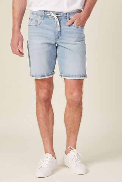 Bermuda confort ultra stretch denim bleach homme