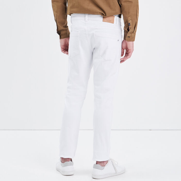 Jeans slim effet used Instinct ecru homme