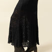 Jupe longue &eacute;vas&eacute;e doubl&eacute;e noir femme