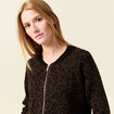 Veste manches longues terracotta femme
