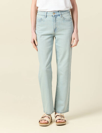 Jeans droit 7/8ème denim baby bleu femme