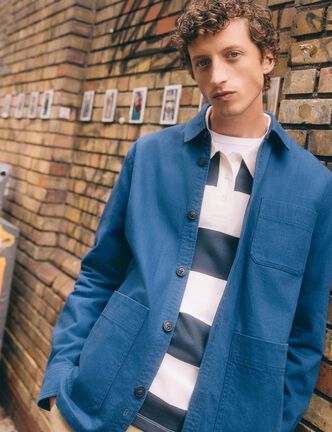 Surchemise oversize bleu roi homme