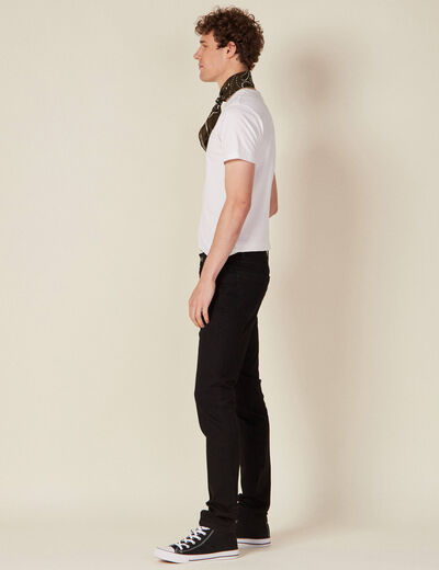 Jeans slim stretch longueur 34 denim noir homme