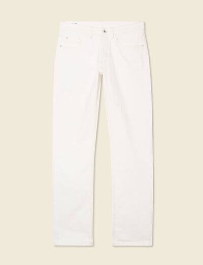 Jeans regular longueur 34 denim blanc homme