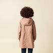 Parka longue droite d&eacute;perlante &agrave; capuche marron clair femme